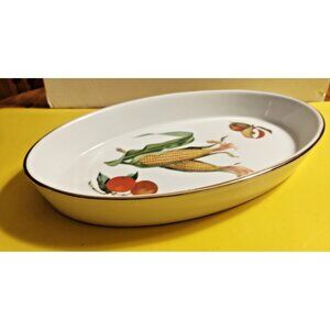 Royal Worcester Evesham Fire Proof Gold Oval Baker 14.5" x 9"